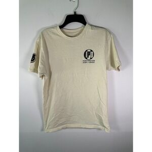 IPD T-Shirt Mens M Huntington Boardriders Club Beach Graphic Cream Surf Logo
